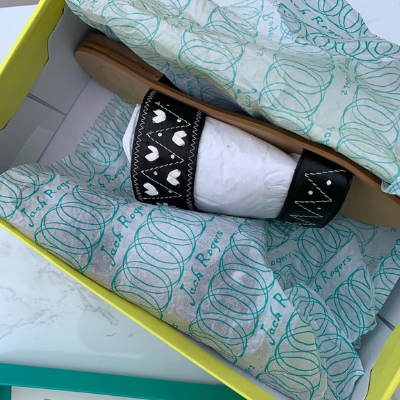 Jack Rogers Adair Black/White Sandals Size 8.5 - Picture 7 of 13